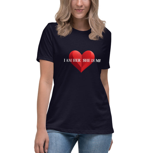 Women's Relaxed Heart Walk T